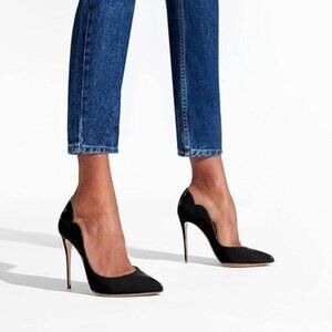 FSJ Black Women Pumps Sexy Pointed High Heel Patent Leather Classic Stilettos